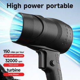 Compressed Air Dust Collector, 2025 Upgraded Mini Electric Air Dust Collector, Powerful Blower High Speed Fan, Rechargeable Cordless Leaf Blower for Keyboard Home Outdoor Dust Removal Rain & Snow