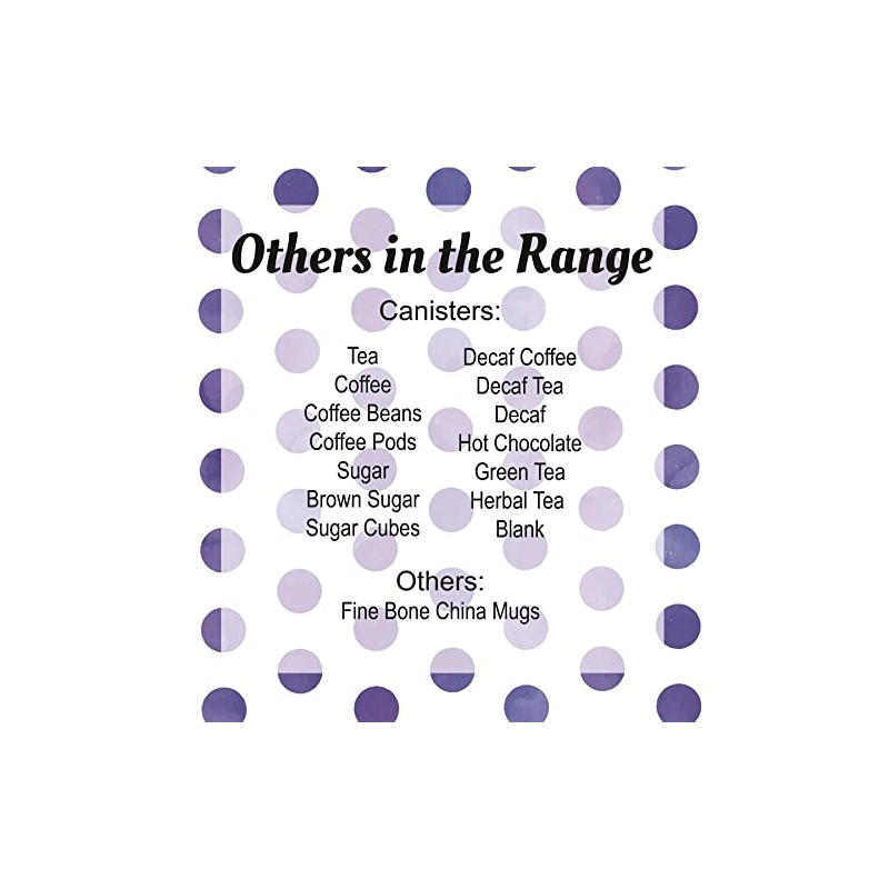 Purely Home Indigo Polka Dots Spots Tea Canister - White