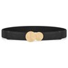 JasGood Women's Elastic Thin Belt, black