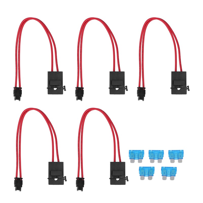 5Pcs Car Fuse Holder Connector Mini Heavy Duty Wire Extension