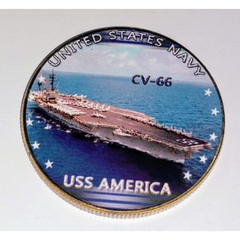 Navy USS America CV-66 Challenge Art Coin
