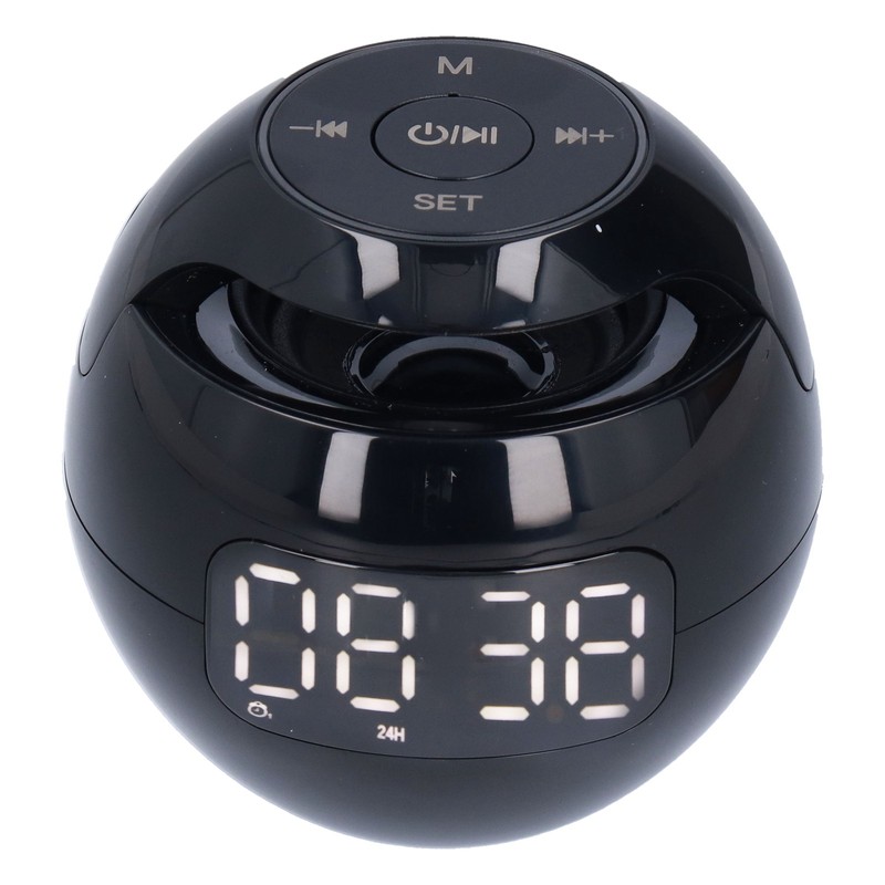 Multifunctional Bluetooth 5.0 Alarm Clock Speaker Rechargeable Ball Shape Portable