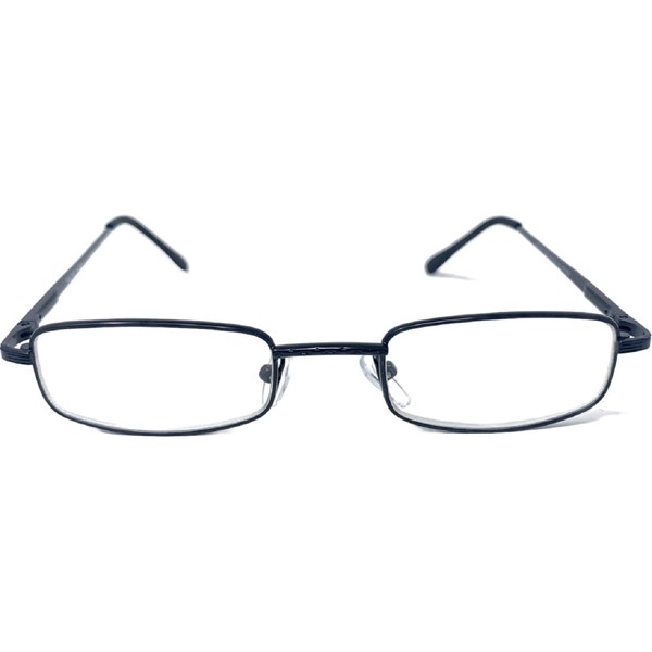 Incredible Bargains The Winston, Metal Rectangle Reading Glasses, Unisex Half