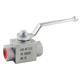 High Pressure Hydraulic Valve KHB 3/8'' NPT, Shut-Off 2 Way Ball Valve, Hydraulic Ball Valve 7250 PSI