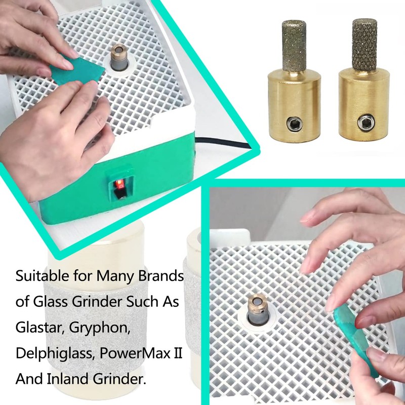 Jarshtime Glass Grinder Bits 4 PCS Diamond Stained Glass Grinding