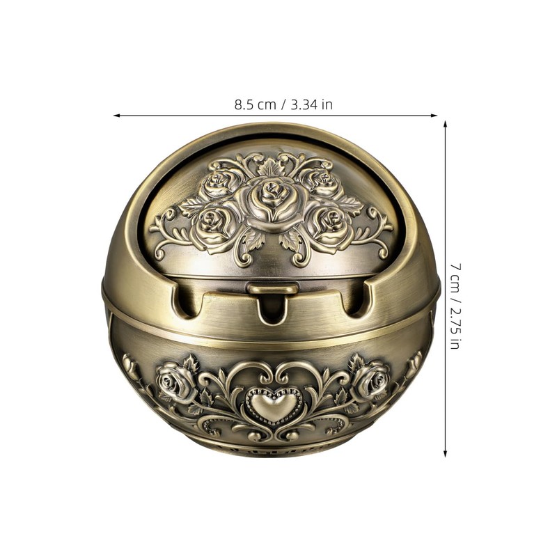 Creative Ashtray with Lid Portable Small Round Ash Tray for