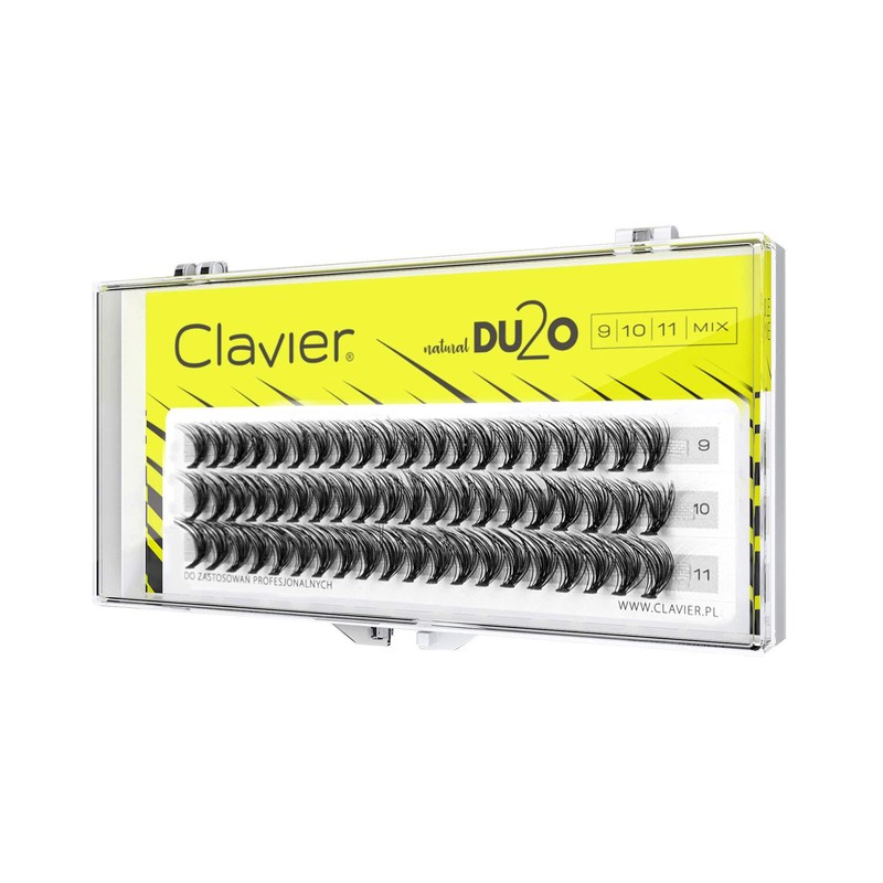 Clavier Du2o Double Volume Artificial Eyelashes in Cups, Various Lengths