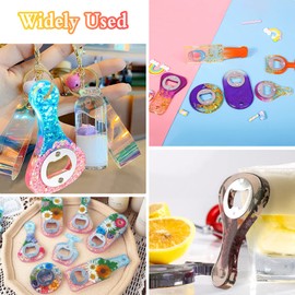30Pcs Bottle Opener Inserts, Stainless Steel Bottle Opener Inserts with 60 Screws and Screwdriver for Bottle Opener DIY Resin Mould Crafts Making
