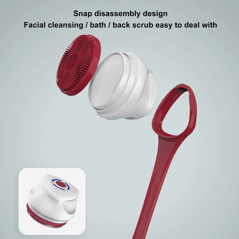 Electric Bath Brush Rechargeable Waterproof Detachable Cordless Body Scrubber Back