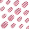 Hkanlre Uñas Postizas De Color Rosa Con Cobertura Total, Uñas