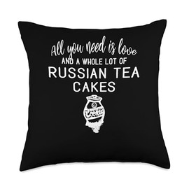 Russian Tea Cakes Gift for Baked Goods Lovers! Throw Pillow