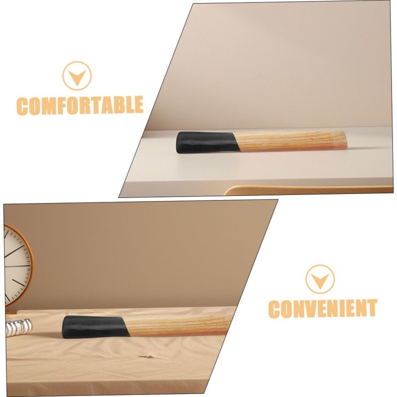 CHILDWEET Ergonomic Grip Wooden Hammer Handle Replacement Part for Camping