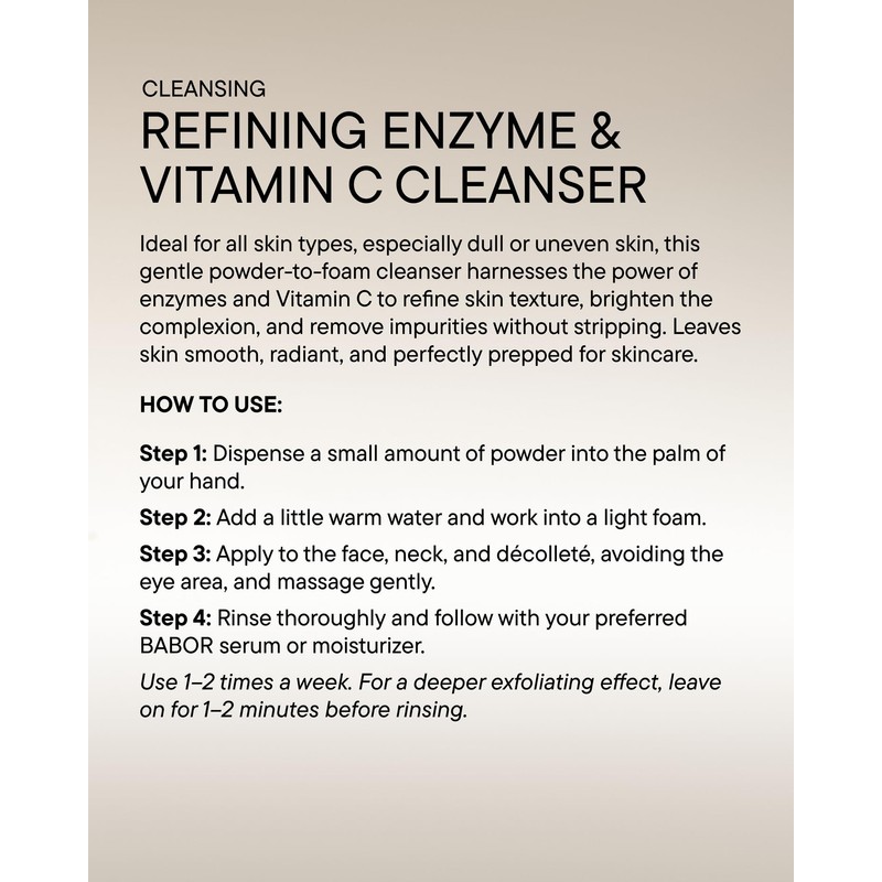 BABOR Refining Enzyme and Vitamin C Cleanser for Combination skin,
