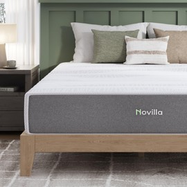 Novilla 10 Inch Twin Size Mattress for Kids Twin Memory Foam Mattress for Bunk Bed with Cooling Gel Foam Mediun Firm for Pressure Relief Mattresses in a Box
