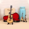 Guitar Model Lifelike Decorative Wooden Miniature Guitar Ornament for Christmas