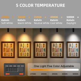 Ajbvp 5CCT LED Ceiling Spotlight 36W Dimmable Ceiling Light,Zoomable15°/24°/36°/45°/60°,2700K/3000K/3500K/4000K/5000K,for Living Room Spotlight Indoor (Black, 36W)