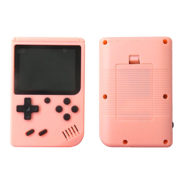 JRSHOME Built-in 500 Classic Games Support 8-bit FC Handheld Retro Video Game Console Gameboy Kids Gifts (Pink), 1 Player,pink