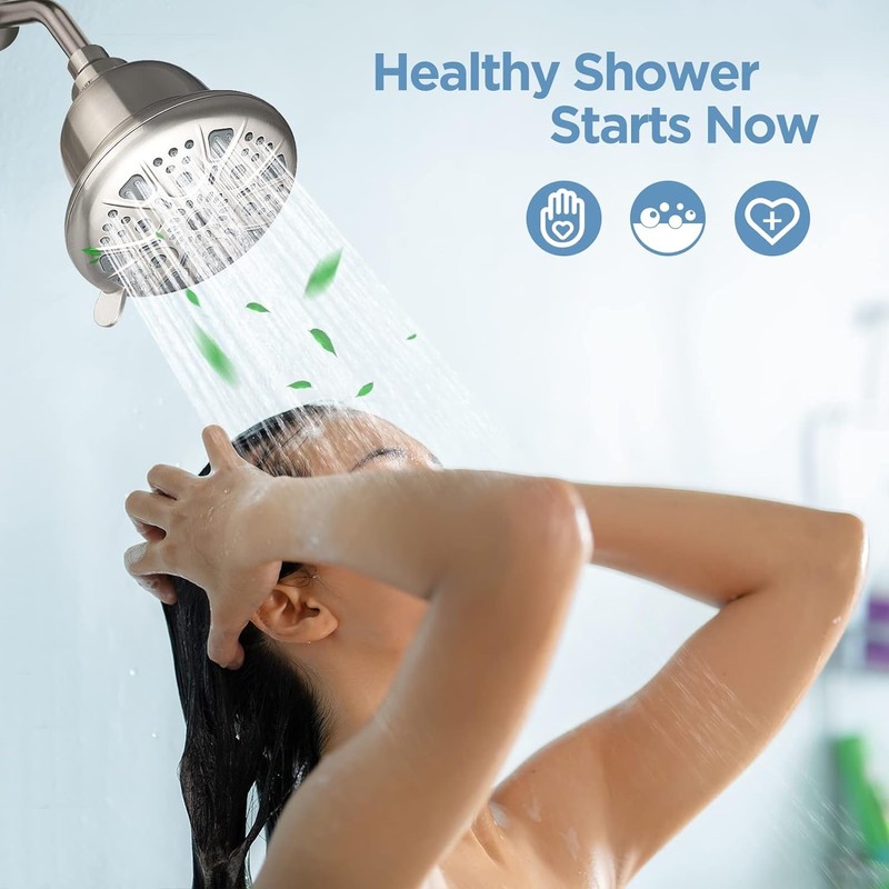 Filtered Shower Head with Upgraded Activated Carbon Filter - High