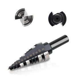COMOWARE Unibit Step Drill Bit for Metal, 12 Size from 3/16" to 7/8", M2 HSS High Speed Steel, 2 Straight Flute, 3-Flat Shank, Hole Drill Bit for Steel Sheet Copper Aluminum Wood Board Plastic Iron