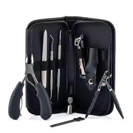 Xixter 7-Piece Heavy Duty Toenail Clippers for Thick Nails & Seniors, Professional Ingrown Toenail Removal Kit with Long Handle Nipper, Precision Toe Nail Clipper Set for Men & Podiatry Tools