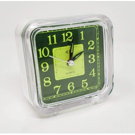 JRose Collections Alarm Travel Clock, Analog Quartz, Big Numbers for Easy Reading (JR-1335)