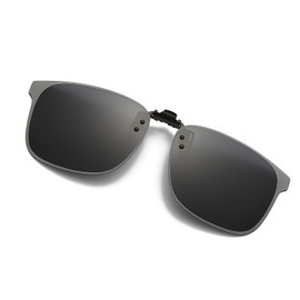 ZukZythepsor Polarised Clip-On Sunglasses UV400 - Anti-Glare, Laser Edge Design, Scratch Resistant & Shockproof, Unisex for Sports and Everyday Use, black