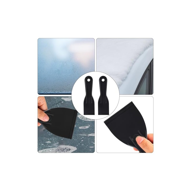 12pcs Plastic Putty Knife Set, Spackle Tool, Include 6 Black