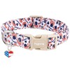 Faygarsle Patriotic American Flag Dog Collar Red White Blue Pattern