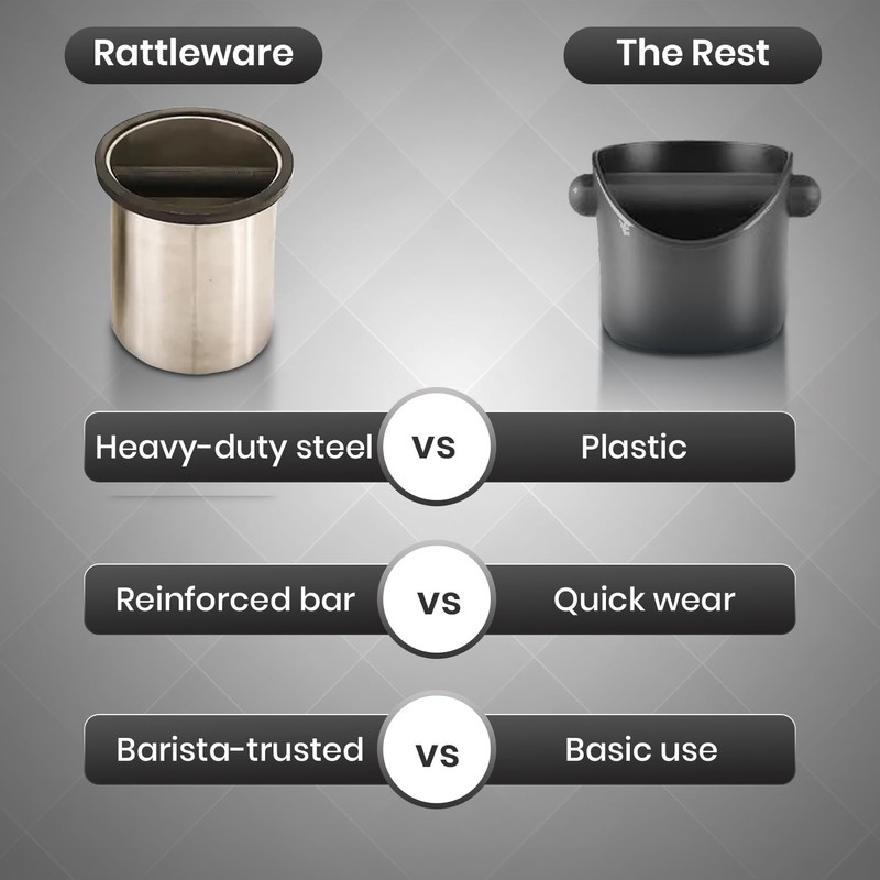 Rattleware Premium Stainless Round Knock Box (6.25" x 7.5") -