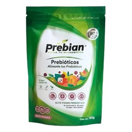 Prebióticos en Polvo Sin Sabor 150g Sin Gluten Fibra Vegana Prebian