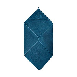 Pippi Unisex Baby Organic Hooded Towel Swimwear Cover Up - Square iceblue