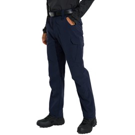 KFUBUO Men's Lightweight Ripstop Tactical Cargo Pants, Water Resistant Hiking Work Pants Relaxed Fit Navy