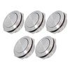 Flat Button Switch, 5-Piece Stainless Steel Push Button Switch, Waterproof