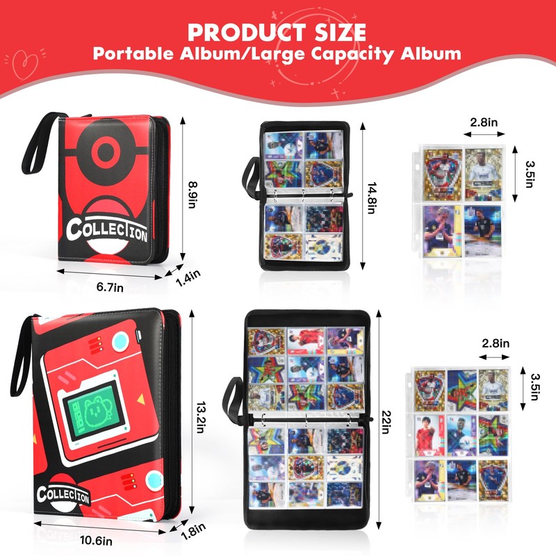 Card Binder with Sleeves, 9-Pockets, 900 Pockets Card Holder with