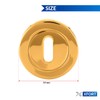 XFORT® 2 Pack Standard Escutcheons Polished Brass, Escutcheon Keyhole Cover,