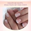 24PCS Almond Press on Nails with Small Flower Design, Medium