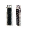 Rhinestone Bling Lighter Luxury Blue Torch Refillable Windproof Elegant Evening