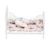1:12 Scale Dollhouse Furniture Mini Bed Set Decorative Pillow Metal