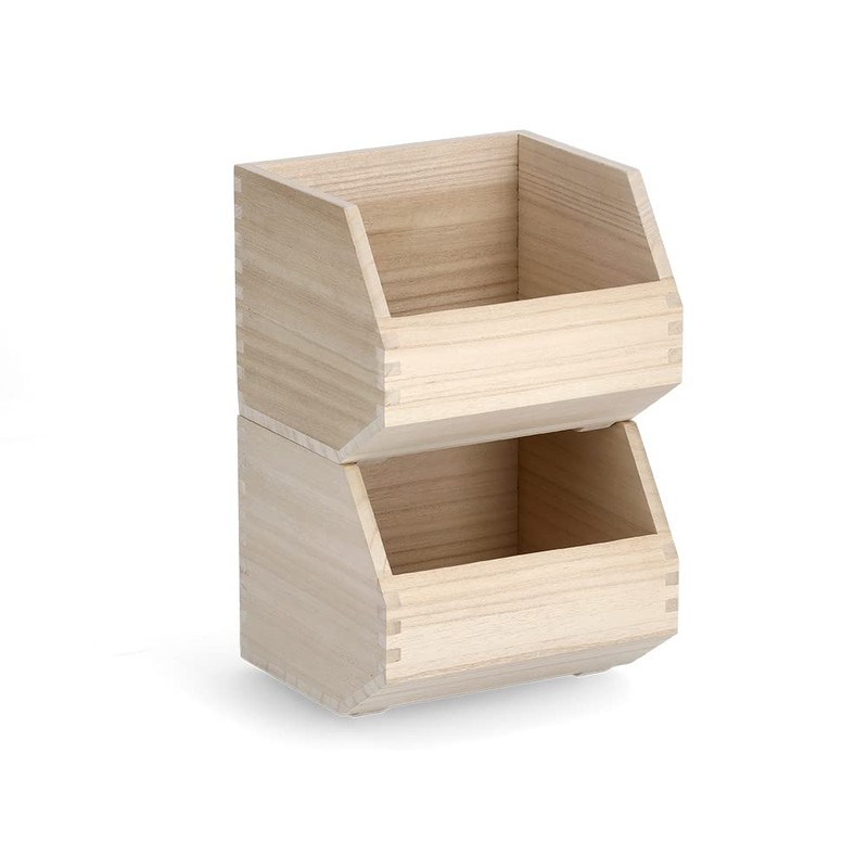 Zeller 15178 Wooden Stacking Box Approx. 20.5 x 18.5 x