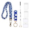 2 Set Stretchy Scrunchie Lanyard Teacher Lanyard Scrunchie Keychain Wristlet