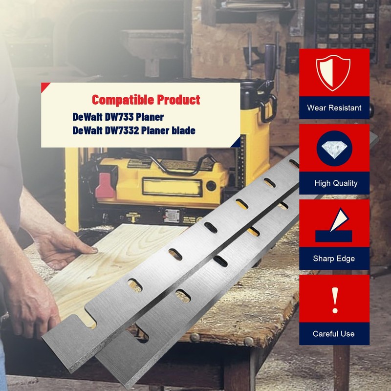12-1/2-Inch Planer Blades Knives for DeWalt DW733 Planer DW7332 Replacement