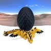 Crystal Winged Dragon with Dragon Egg, 3D Printed Articulated Dragon