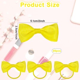 Bliceon 20 Pcs yellow Hair Accessories Set - Girls' Bobbles, Bows, School Bands, Green Ribbon Headbands, Clips, Elastic Hairbands, and Braids - for Kids and Women