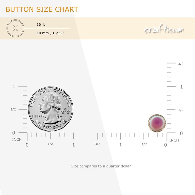 Craftisum Clear Purple Resin Inlaid Clear Glass Dome Sewing Shank