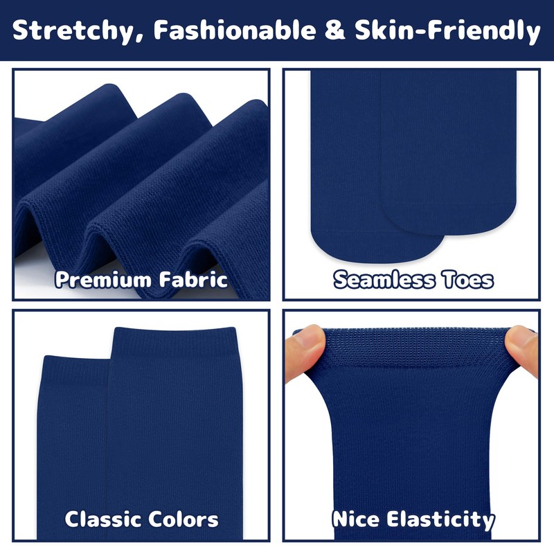 Toddler Baseball and Soccer Socks for Kids - Boys Navy