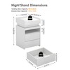 Turosur LED Night Stand with Gun Drawer, Smart Nightstand with