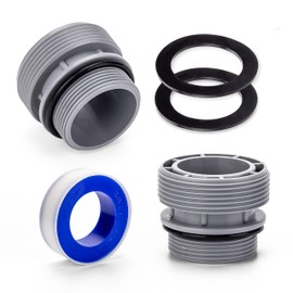 BlueStars 4560 (Pack of 2) 40mm to 1 1/2 Inch Conversion Kit – Pool Hose Adapter Compatible with In-tex 26647EG SX2800, 26645EG SX2100, Coleman, Hayward Pool Parts – Clear Sand Filter Pump