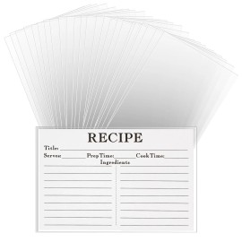 Hvswly 100PCS Recipe Card Protectors4x6 Waterproof Clear 4 x 6 inches