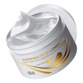 Mascarilla Reparadora Keratina Vitaminas Y Aceite De Ricino