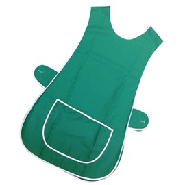 Kentex-Online (wholesale enquires welcome) Womens 2 Pack Home Work Tabbard Apron Plain Coloured Single Large Pocket Side Fastening Tabards (W, Kelly Green)